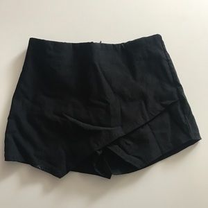 Black envelope skirt